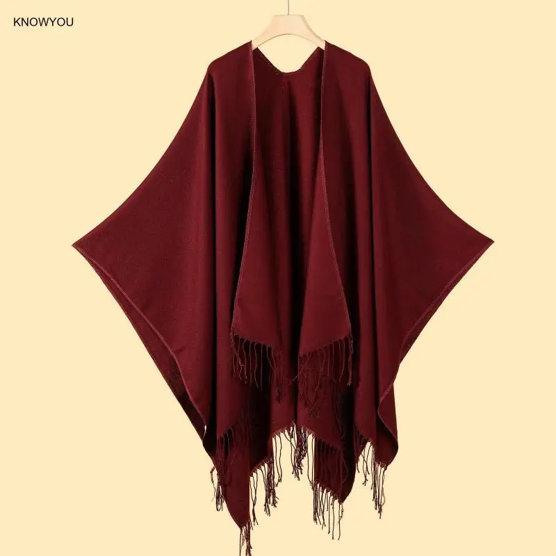 Solid Color Ponchos Men Women Big Size Stoles Artificial Cashmere Warm Cape Winter Autumn New Pashmina Vintage Tassel Echarpes
Solid Color Ponchos Men Women Big Size Stoles Artificial Cashmere Warm Cape Winter Autumn New Pashmina Vintage Tassel Echarpes