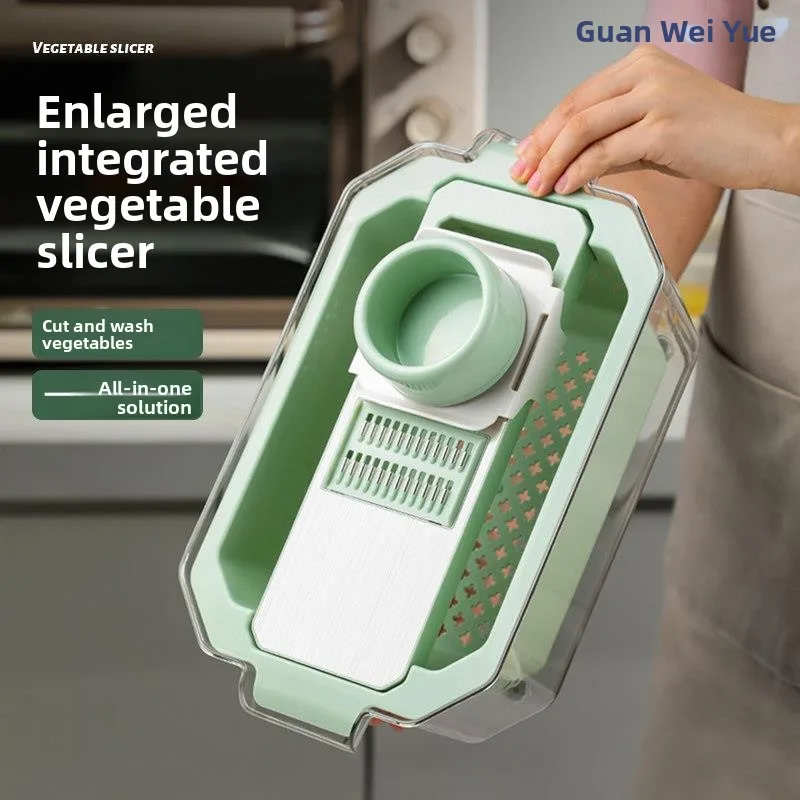 Stainless Steel Multi-Function Vegetable Cutter Home Use Potato Threader with Drain Basket Double Layer Kitchen Sink
Stainless Steel Multi-Function Vegetable Cutter Home Use Potato Threader with Drain Basket Double Layer Kitchen Sink