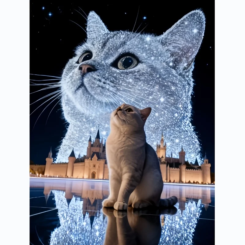 1pc, Starlight Cat and Castle Diamond Painting, Adult DIY Full Drill Sticker Art, Living Room Decorative Hanging Picture
1pc, Starlight Cat and Castle Diamond Painting, Adult DIY Full Drill Sticker Art, Living Room Decorative Hanging Picture
