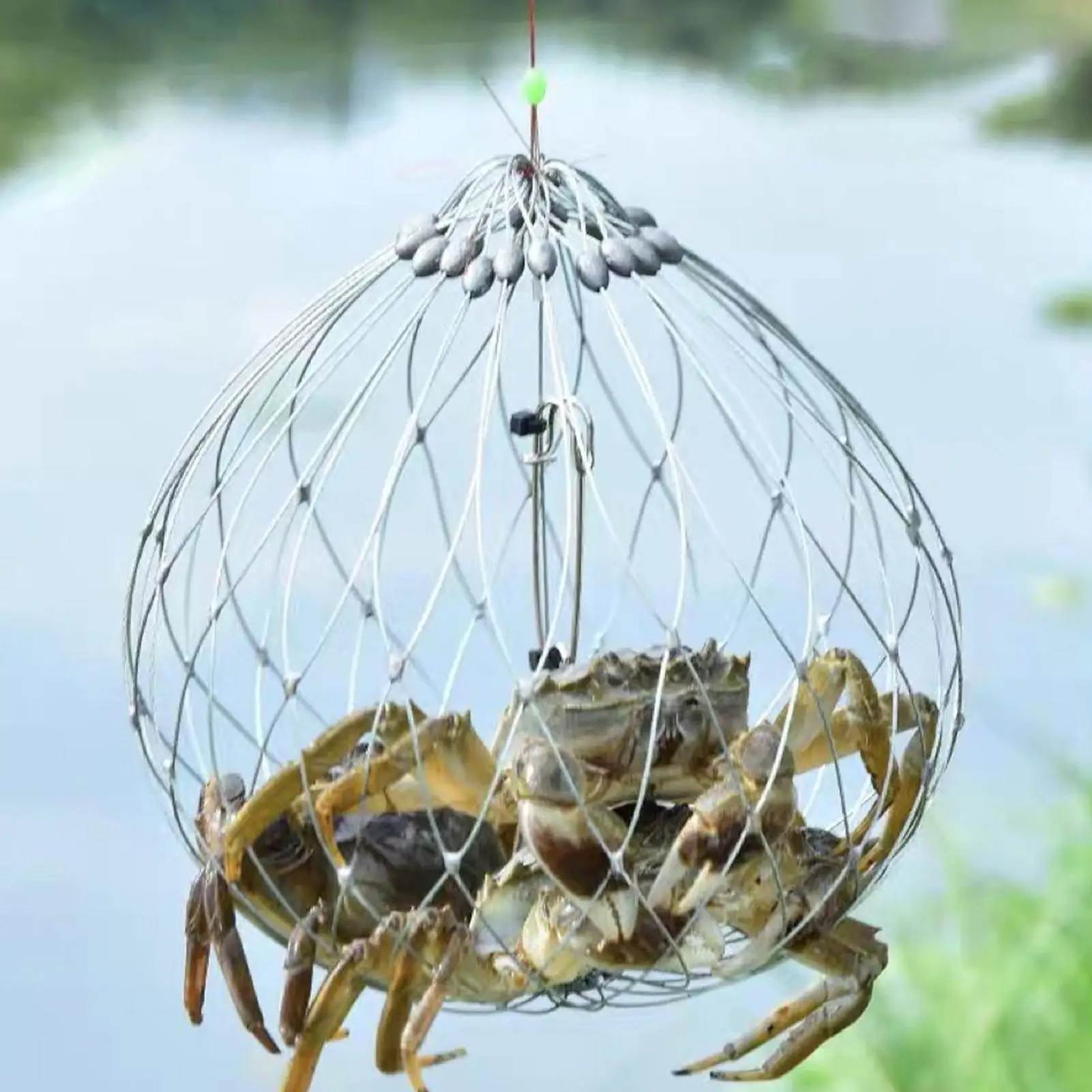 Fishing Net Cage Automatic Open Closing Wire Fish Crab Trap Net Steel Wire for Saltwater Outdoor Fishing tool For River Lake
Fishing Net Cage Automatic Open Closing Wire Fish Crab Trap Net Steel Wire for Saltwater Outdoor Fishing tool For River Lake
