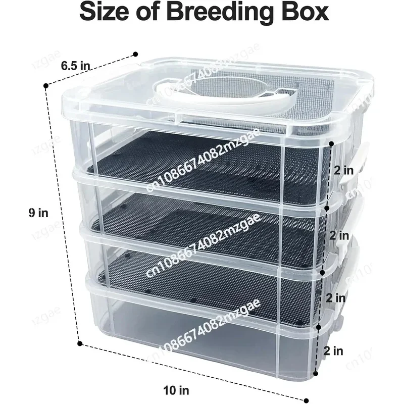 Stackable Mealworm Breeding Frame Large Capacity Live Cultivation Unit Reptile Rearing Supplies