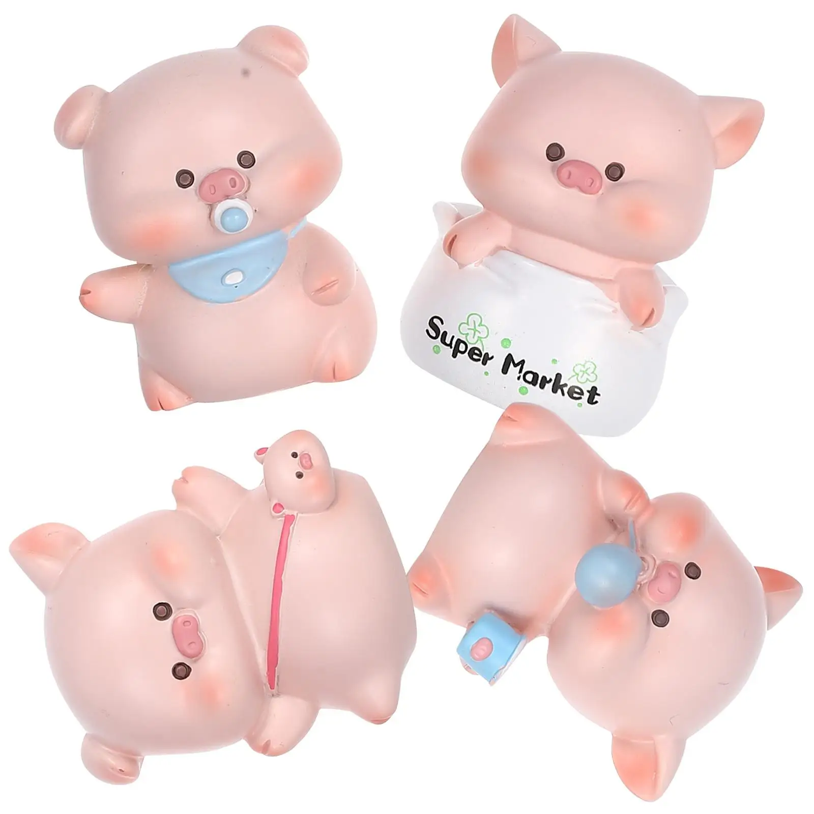 4 Pcs Miniature Resin Pig Decor Cartoon Figurines Car Garden Office Desktop Decorations Design Family Home nament Statue
4 Pcs Miniature Resin Pig Decor Cartoon Figurines Car Garden Office Desktop Decorations Design Family Home nament Statue