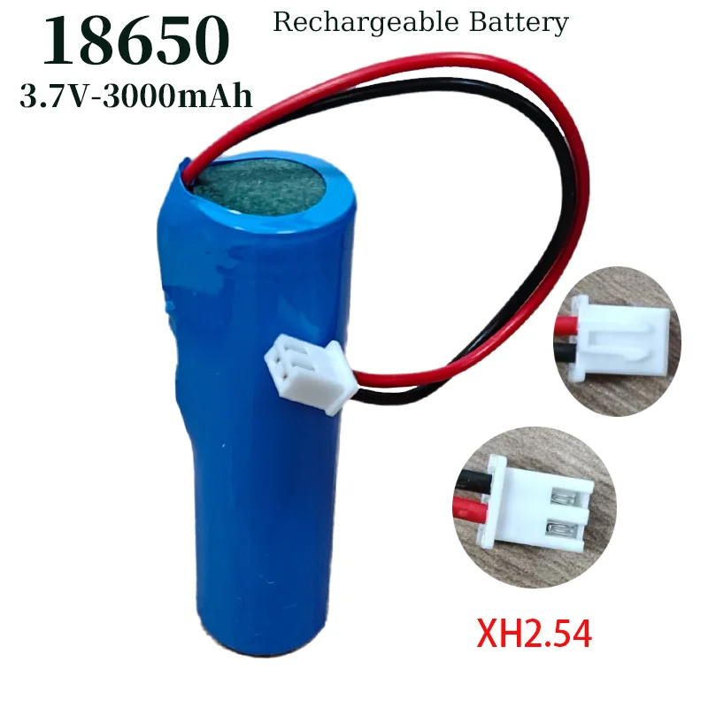 XH2.54 Plug 18650 Lithium Ion Rechargeable Battery 3.7V 3000mAh with PCB for Speakers Radios Headlights Toys Etc. 4.2V
XH2.54 Plug 18650 Lithium Ion Rechargeable Battery 3.7V 3000mAh with PCB for Speakers Radios Headlights Toys Etc. 4.2V