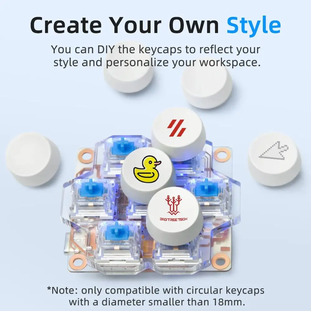 HBB Hot key BIGTREETECH Button Board 7 Macro Buttons With LED Klipper Control Keyboard For Voron 2.4 Trident Switchwire BTT Pi