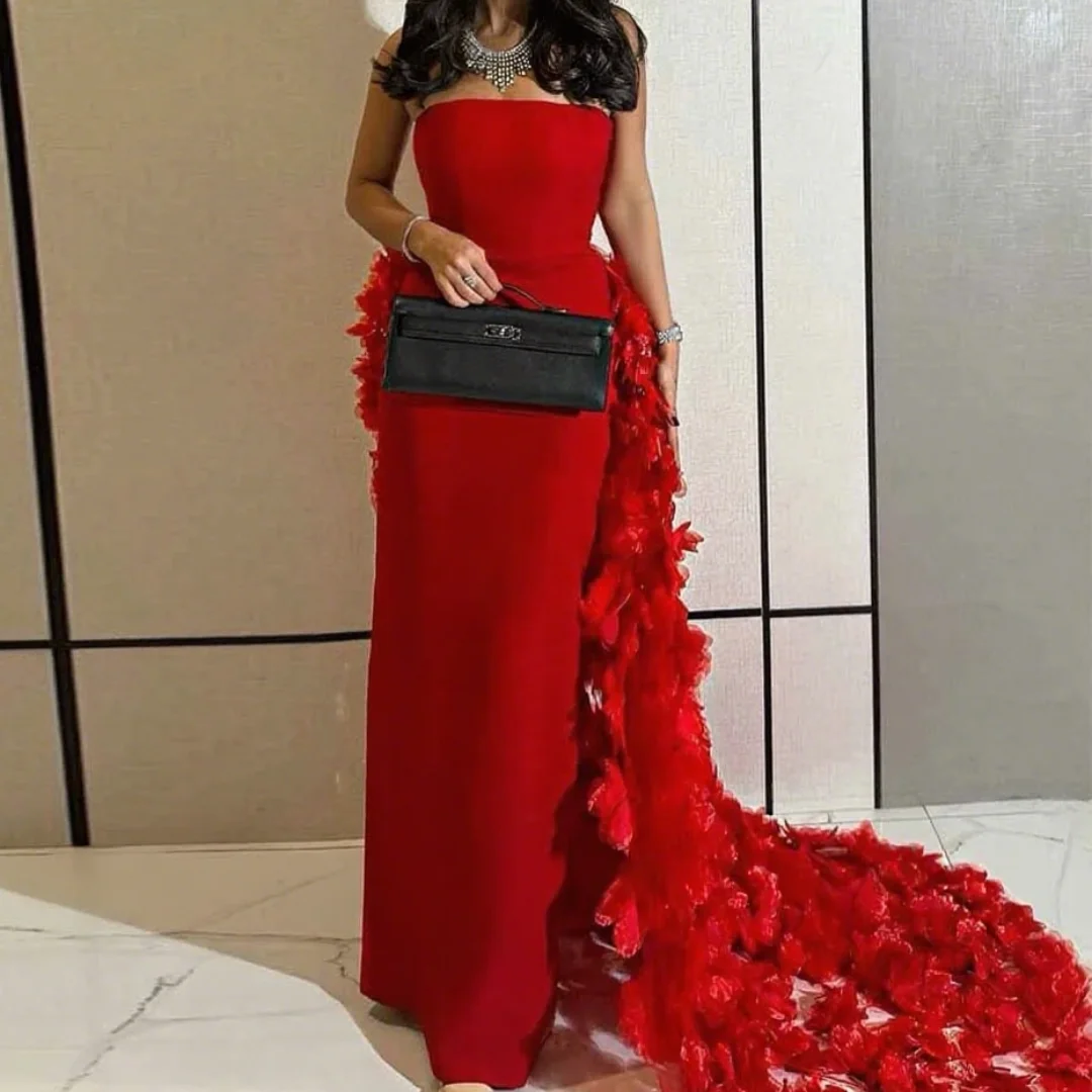 New Women Party Dresses Red Strapless Appliques Prom Dress Birthday Party Prom Gowns Customized Evening Dresses
New Women Party Dresses Red Strapless Appliques Prom Dress Birthday Party Prom Gowns Customized Evening Dresses