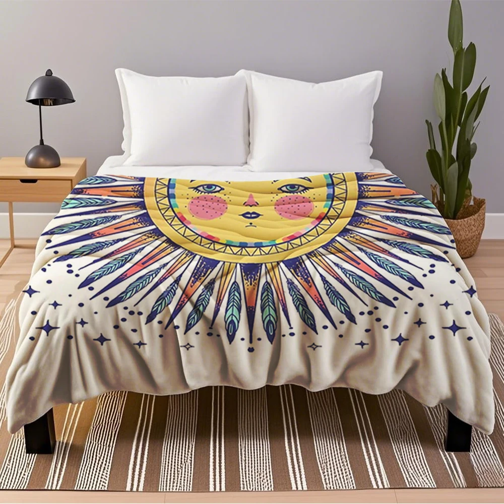 Flannel Soft Blankets Cool Feathered Sun With Odor-Resistant Minimalist Pattern Throw Blanket Throw Blanket Blanket For Seniors
Flannel Soft Blankets Cool Feathered Sun With Odor-Resistant Minimalist Pattern Throw Blanket Throw Blanket Blanket For Seniors