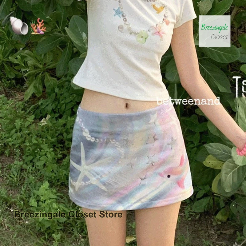 French temperament fantasy ocean elastic printing overskirt women's summer new retro fashion spice girls casual Joker skirt
French temperament fantasy ocean elastic printing overskirt women's summer new retro fashion spice girls casual Joker skirt