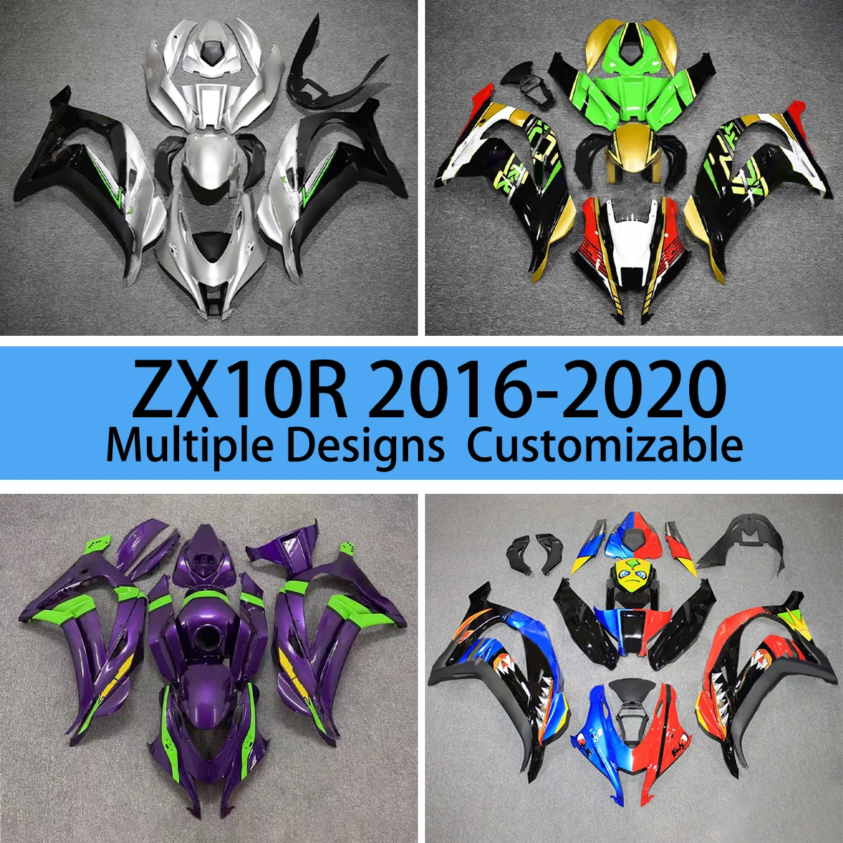 For KAWASAKI ZX 10R 2016 2017 2018 2019 2020 Fairings Motorcycle Set ZX10R 16-20 ABS Cowling Injection Aftermarket Fairing Kit
For KAWASAKI ZX 10R 2016 2017 2018 2019 2020 Fairings Motorcycle Set ZX10R 16-20 ABS Cowling Injection Aftermarket Fairing Kit