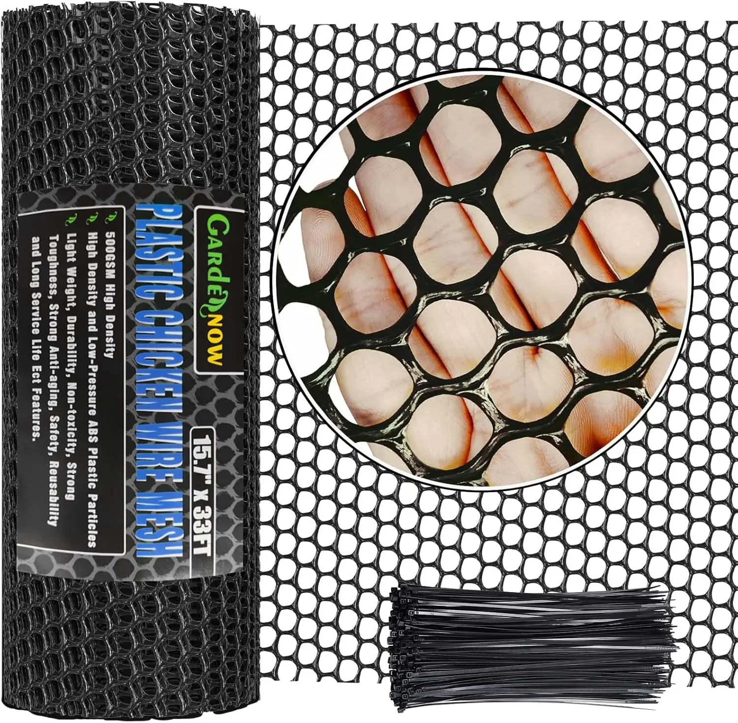 Upgraded 15.7IN x 33FT ABS Plastic Chicken Wire Mesh for Poultry Fencing, Gardening, and Crafts
Upgraded 15.7IN x 33FT ABS Plastic Chicken Wire Mesh for Poultry Fencing, Gardening, and Crafts