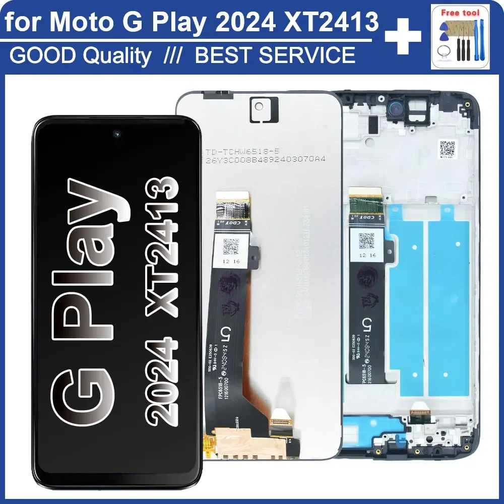 New LCD for Motorola Moto G Play 2024 XT2413 LCD Display Touch Screen Digitizer for Moto G Play 2024 LCD Replacement With Frame
New LCD for Motorola Moto G Play 2024 XT2413 LCD Display Touch Screen Digitizer for Moto G Play 2024 LCD Replacement With Frame