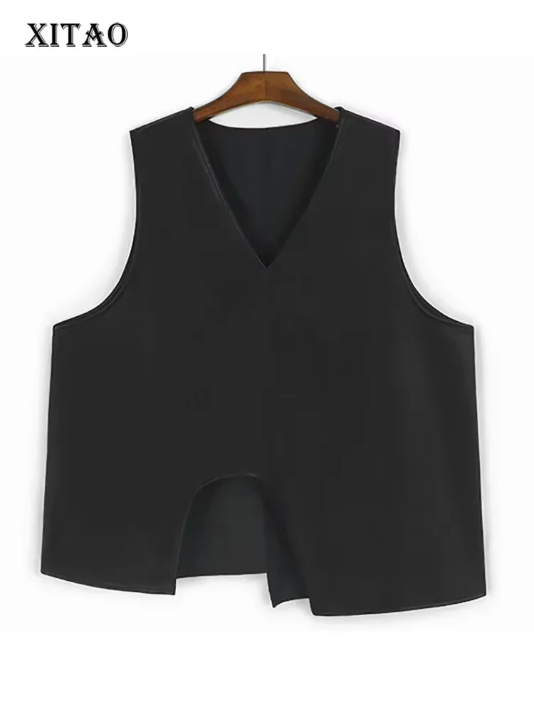 XITAO Irregular Pullover Sleeveless Female V-neck Vest New Casual Loose Fitting Outerwear Solid Color Autumn Women Coat GJ1126
XITAO Irregular Pullover Sleeveless Female V-neck Vest New Casual Loose Fitting Outerwear Solid Color Autumn Women Coat GJ1126