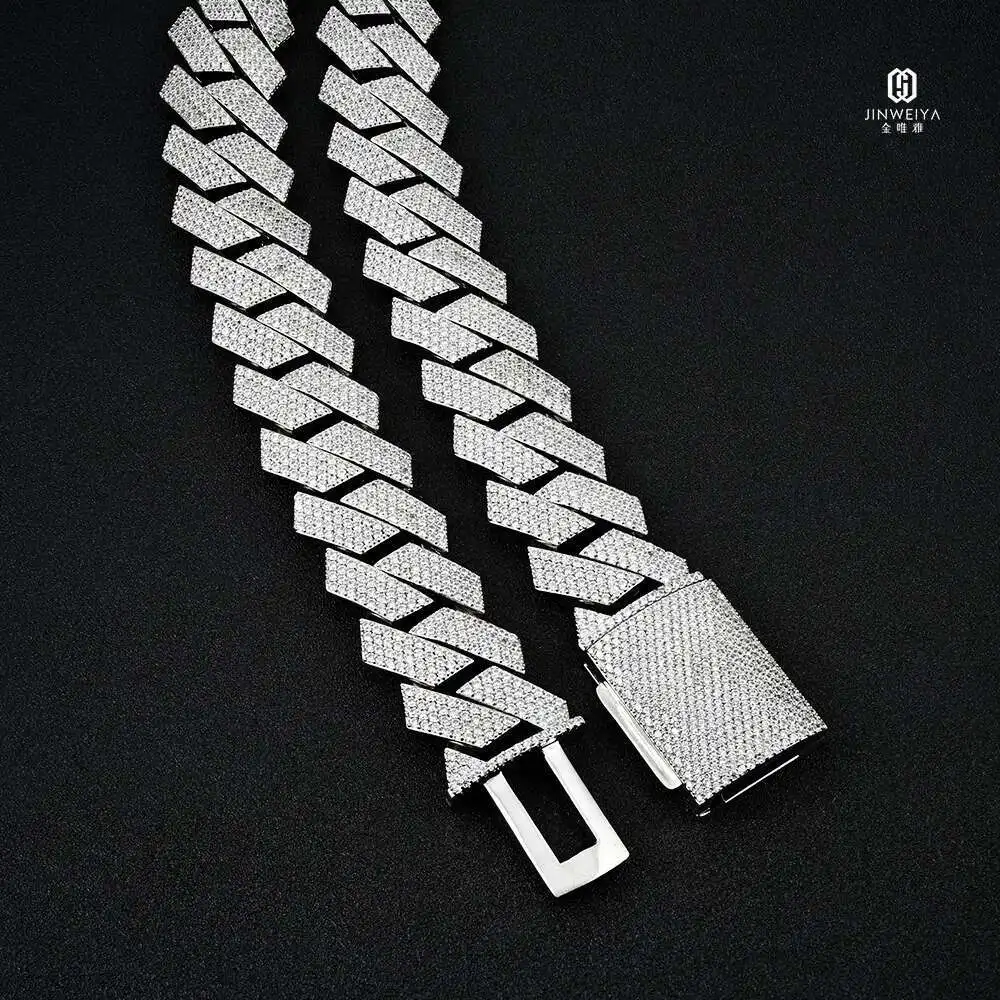 Hot Selling Two Row Diamond 23mm Hip Hop 925 Sterling Silver Straight Moissanite Chain Cuban Link Bracelet Pendants
Hot Selling Two Row Diamond 23mm Hip Hop 925 Sterling Silver Straight Moissanite Chain Cuban Link Bracelet Pendants