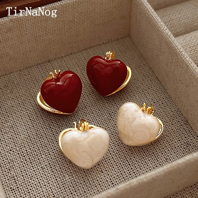 2023 French Sweet Romantic Enamel Glaze Double Heart Pendant Earrings Fashion Luxury Extraordinary Women Jewelry Gifts
2023 French Sweet Romantic Enamel Glaze Double Heart Pendant Earrings Fashion Luxury Extraordinary Women Jewelry Gifts