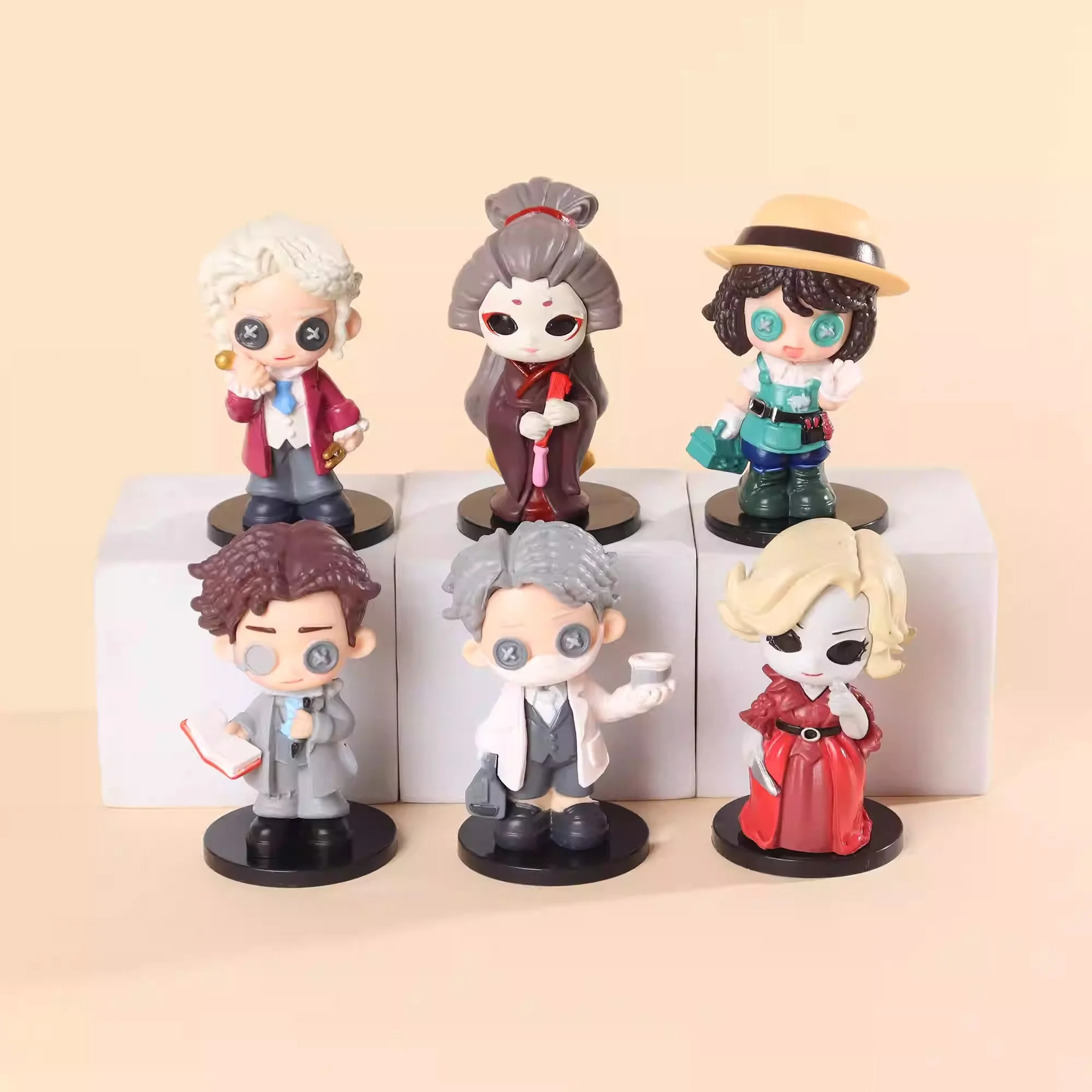 Модные фигурки-сюрпризы серии «Пятая личность» с глазами-пуговицами, настольные украшения для офиса и игр
Модные фигурки-сюрпризы серии «Пятая личность» с глазами-пуговицами, настольные украшения для офиса и игр