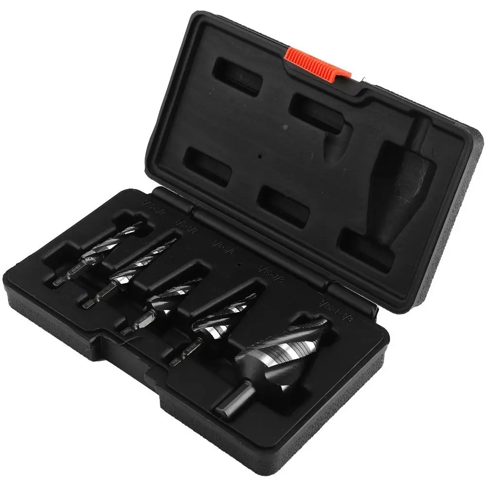 3 Piece Set Step Drill Bit 5 Piece Set Stainless Steel High Speed Bearing Steel Four Spiral Flute Bearing Steel
3 Piece Set Step Drill Bit 5 Piece Set Stainless Steel High Speed Bearing Steel Four Spiral Flute Bearing Steel
