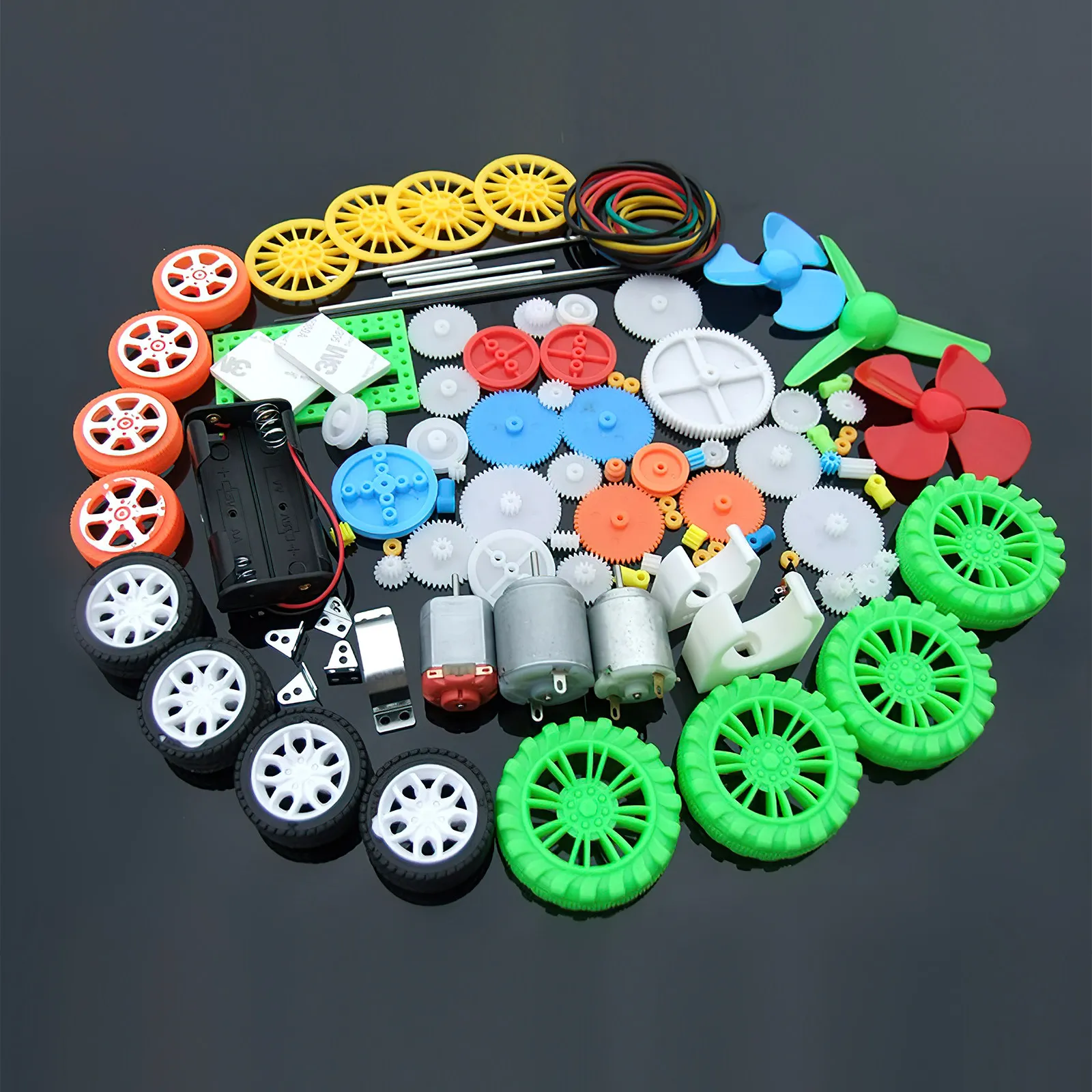 112Pcs Premium Plastic Gears Wheels Dc Motor Kit for Children Educational Experiments Wear Resistant Elastic Mini Engine Kit
112Pcs Premium Plastic Gears Wheels Dc Motor Kit for Children Educational Experiments Wear Resistant Elastic Mini Engine Kit