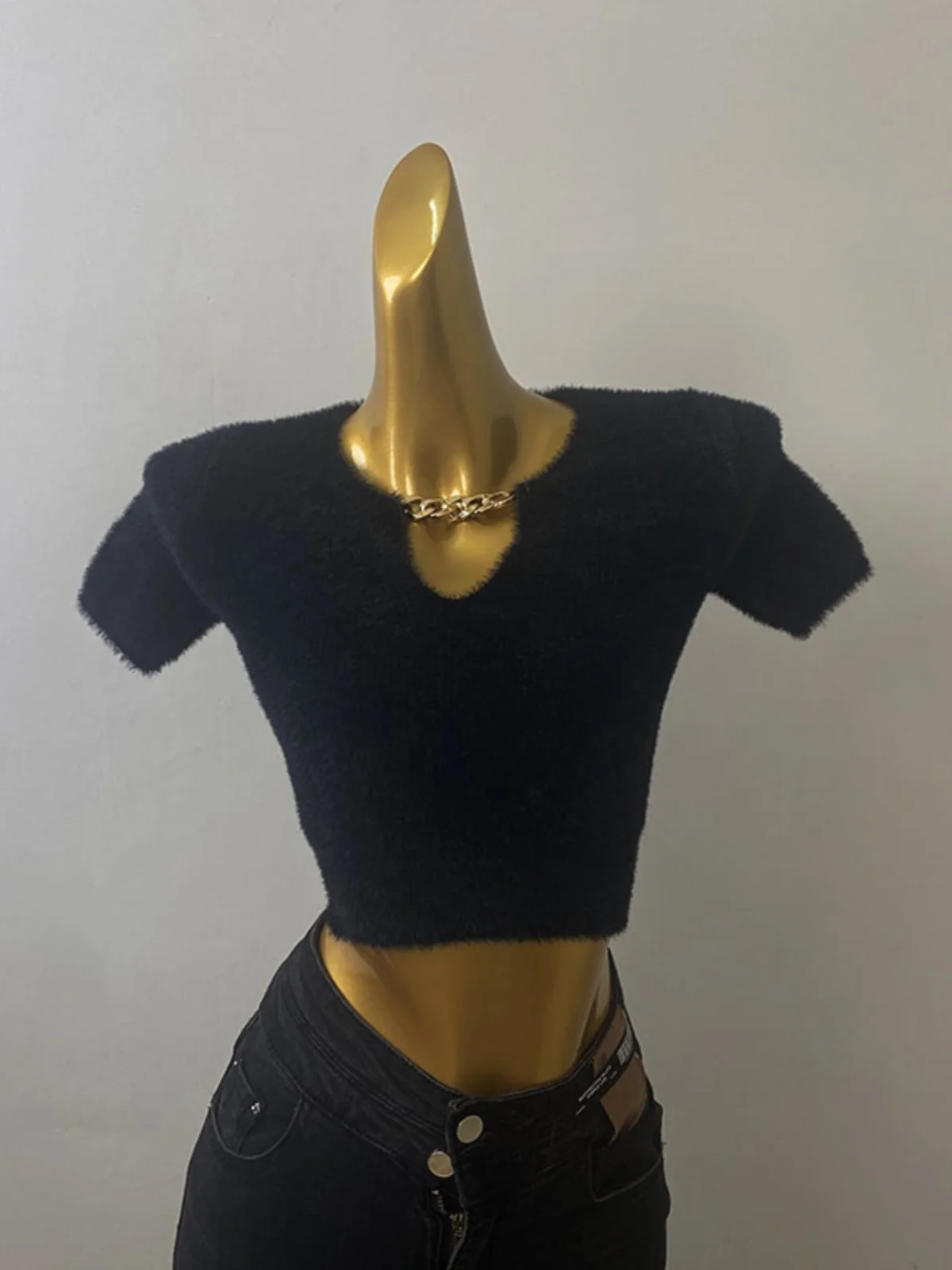 Sexy Knitted ort Sve Woolen Sweater Women's Autumn Winter Slim Fit Chain Design Bared Navel Top V-Ne Thiened C...
Sexy Knitted ort Sve Woolen Sweater Women's Autumn Winter Slim Fit Chain Design Bared Navel Top V-Ne Thiened C...