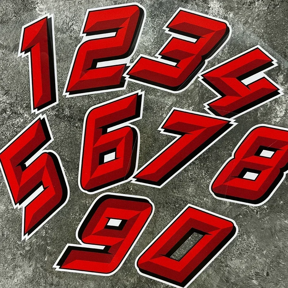 0123456789 Red Number Car Motorcycle Stickers for Motorbike Fuel Tank Fairing Waterproof Vinyl Decals Racing Helmet Decoration
0123456789 Red Number Car Motorcycle Stickers for Motorbike Fuel Tank Fairing Waterproof Vinyl Decals Racing Helmet Decoration