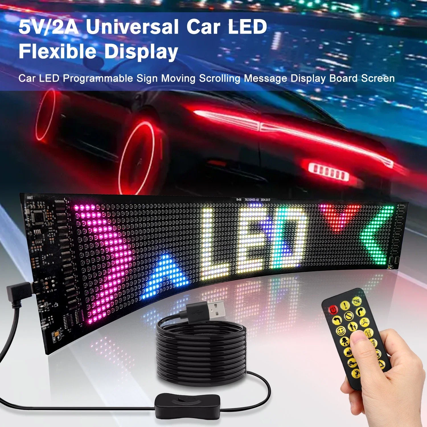 LED Matrix Pixel Panel APP Programmable USB 5V Car LED RGB Sign Flexible Screen Scrolling Message Display Board Bluetooth
LED Matrix Pixel Panel APP Programmable USB 5V Car LED RGB Sign Flexible Screen Scrolling Message Display Board Bluetooth