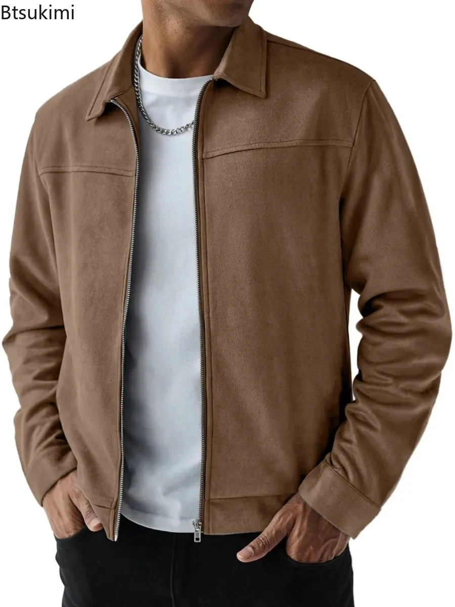 Autumn Winter New Men's Suede Jackets Vintage Casual Long Sleeve Lapel Zipper Coats Street Fashion Cardigans Tops Men Clothing
Autumn Winter New Men's Suede Jackets Vintage Casual Long Sleeve Lapel Zipper Coats Street Fashion Cardigans Tops Men Clothing