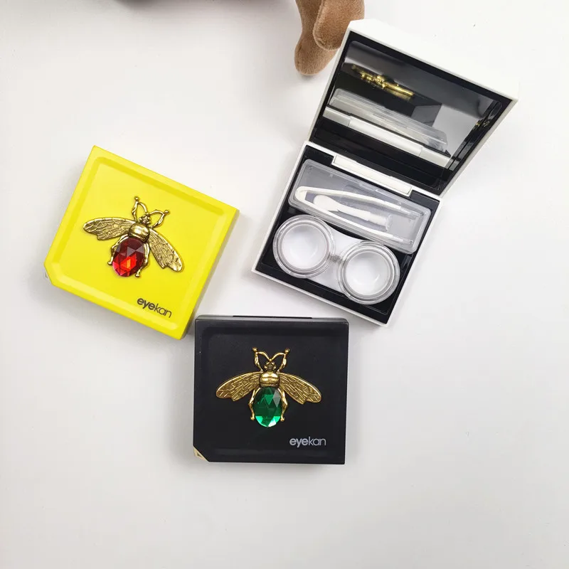 Portable Inlaid Rhinestone Bee Pattern Contact Lens Case Mini Travel Storage Box for Eyewear Lens Storage Box Mini Contact B3
Portable Inlaid Rhinestone Bee Pattern Contact Lens Case Mini Travel Storage Box for Eyewear Lens Storage Box Mini Contact B3