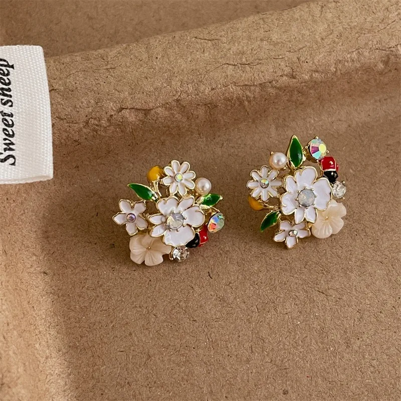 Minar Sweet Candy Color Enamel Flowers CZ Cubic Zircon Flower Dangle Earrings for Women 14K Real Gold Copper Holiday Jewelry
Minar Sweet Candy Color Enamel Flowers CZ Cubic Zircon Flower Dangle Earrings for Women 14K Real Gold Copper Holiday Jewelry