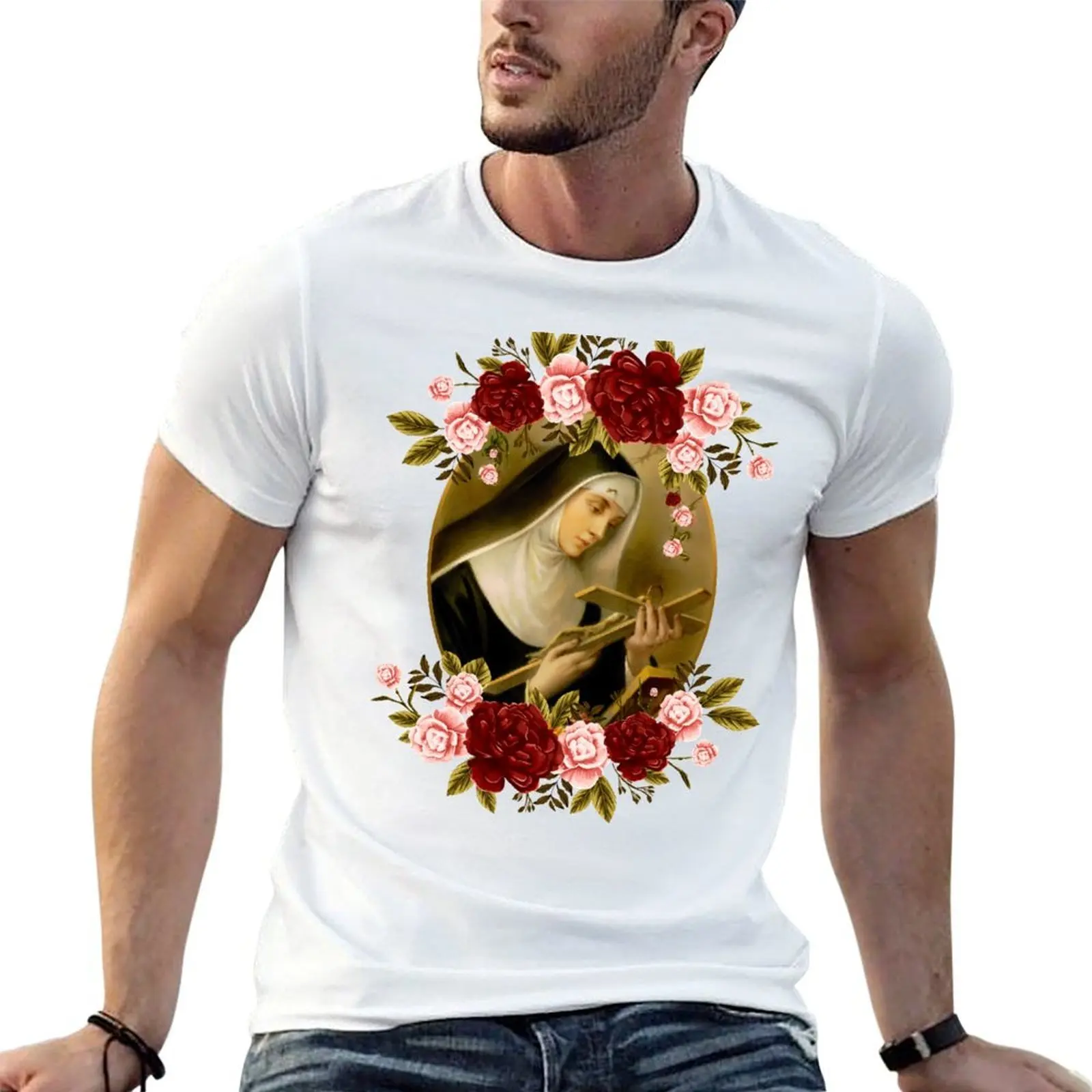 St. Rita of Cascia T-Shirt cotton t shirts man 100% t shirt man casual man t shirt heavy cotton T-shirt
St. Rita of Cascia T-Shirt cotton t shirts man 100% t shirt man casual man t shirt heavy cotton T-shirt