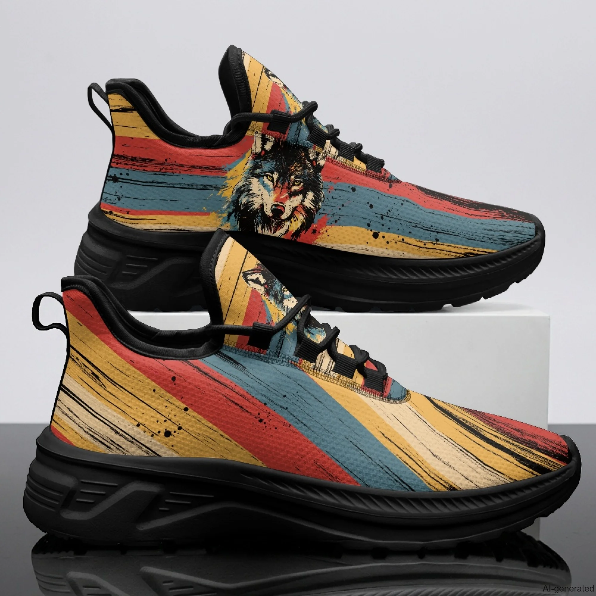 XIXIRIMIDO Womens Walking Shoes Wolf Stripes Print Football Sneakers Mens Gym Sports Casual Fashion Shoes Trainers Shoes 35-48
XIXIRIMIDO Womens Walking Shoes Wolf Stripes Print Football Sneakers Mens Gym Sports Casual Fashion Shoes Trainers Shoes 35-48