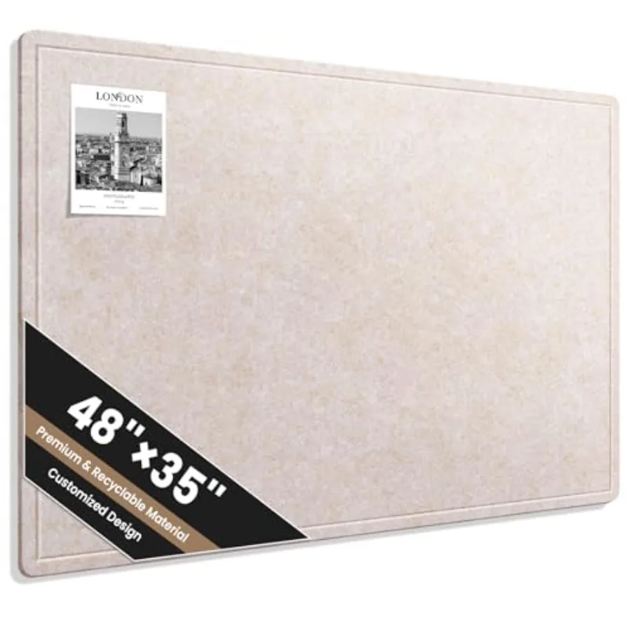 Large Bulletin Board, 48 X 35 Inch Felt Cork Board with 40 Pushpins, Foldable Felt Notice Pin Board Photo Display Board with Se
Large Bulletin Board, 48 X 35 Inch Felt Cork Board with 40 Pushpins, Foldable Felt Notice Pin Board Photo Display Board with Se