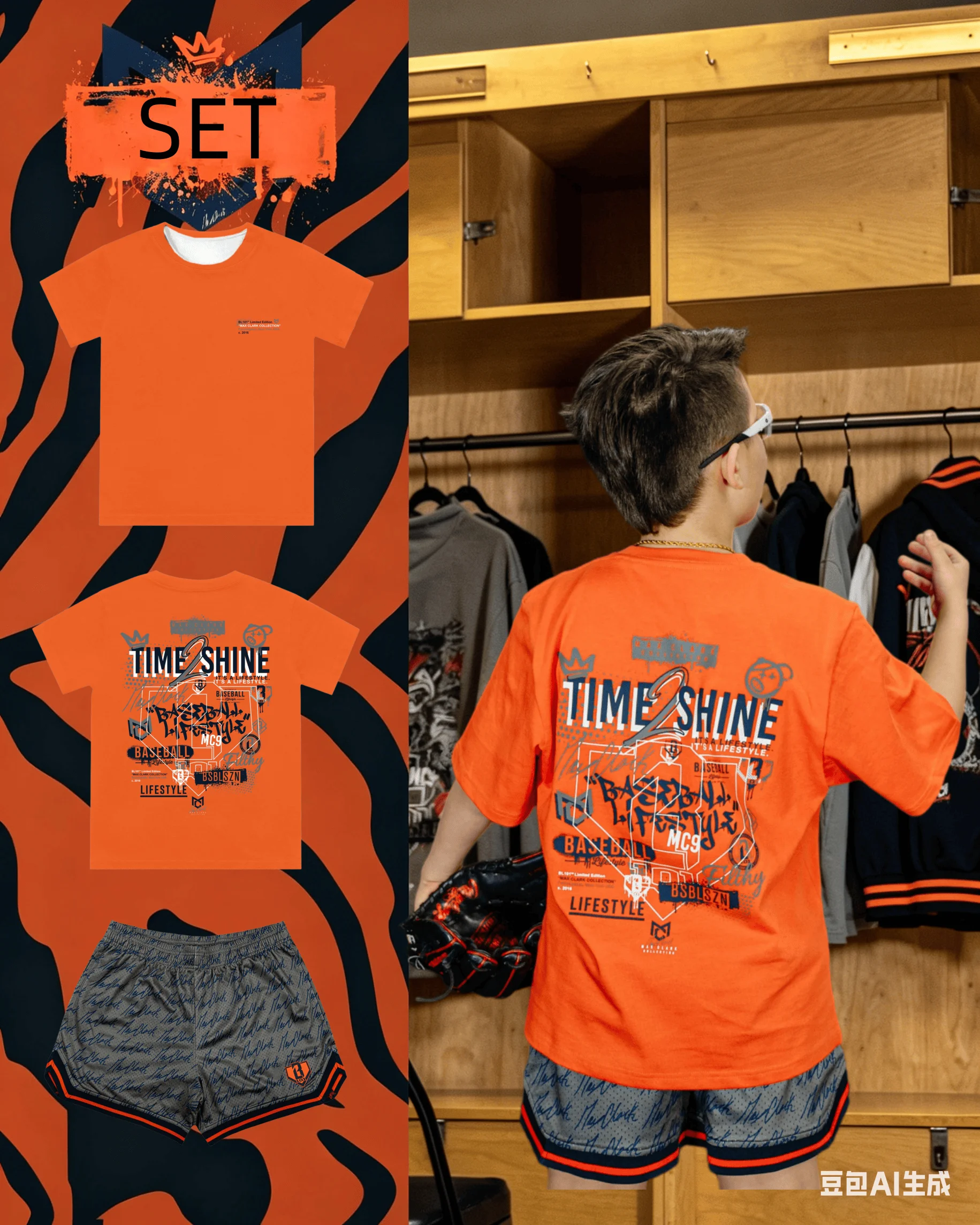 Summer Baseball Lifestyle # 101 # Teen/Adult Clark Signature Printed T-shirt Shorts Large Sport Fashion Casual New Set kids
Summer Baseball Lifestyle # 101 # Teen/Adult Clark Signature Printed T-shirt Shorts Large Sport Fashion Casual New Set kids