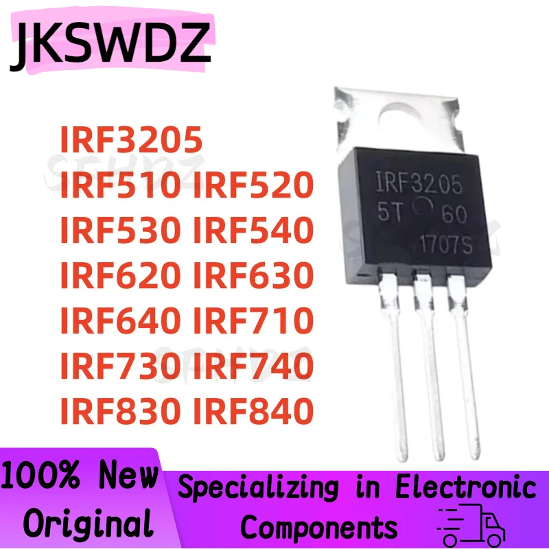 10pcs IRF3205 IRF510 IRF520 IRF530 IRF540 TO220 IRF620 IRF630 IRF640 IRF710 IRF730 IRF740 IRF830 IRF840 IRF640PBF IRF740PBF
10pcs IRF3205 IRF510 IRF520 IRF530 IRF540 TO220 IRF620 IRF630 IRF640 IRF710 IRF730 IRF740 IRF830 IRF840 IRF640PBF IRF740PBF