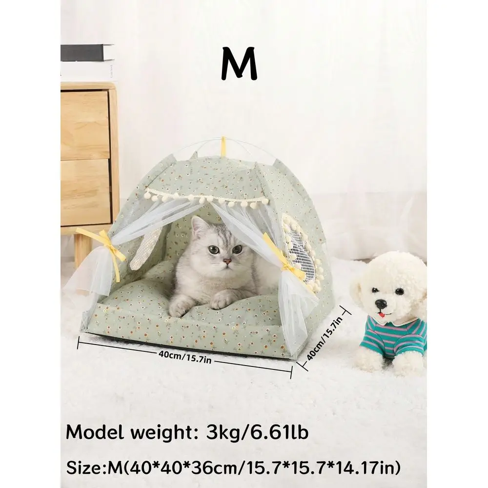Ditsy Floral Pattern Breathable Washable Pet Tent, Suitable For Small Cats And Dogs, For Both Outdoor And Indoor Use, Lightweig
Ditsy Floral Pattern Breathable Washable Pet Tent, Suitable For Small Cats And Dogs, For Both Outdoor And Indoor Use, Lightweig