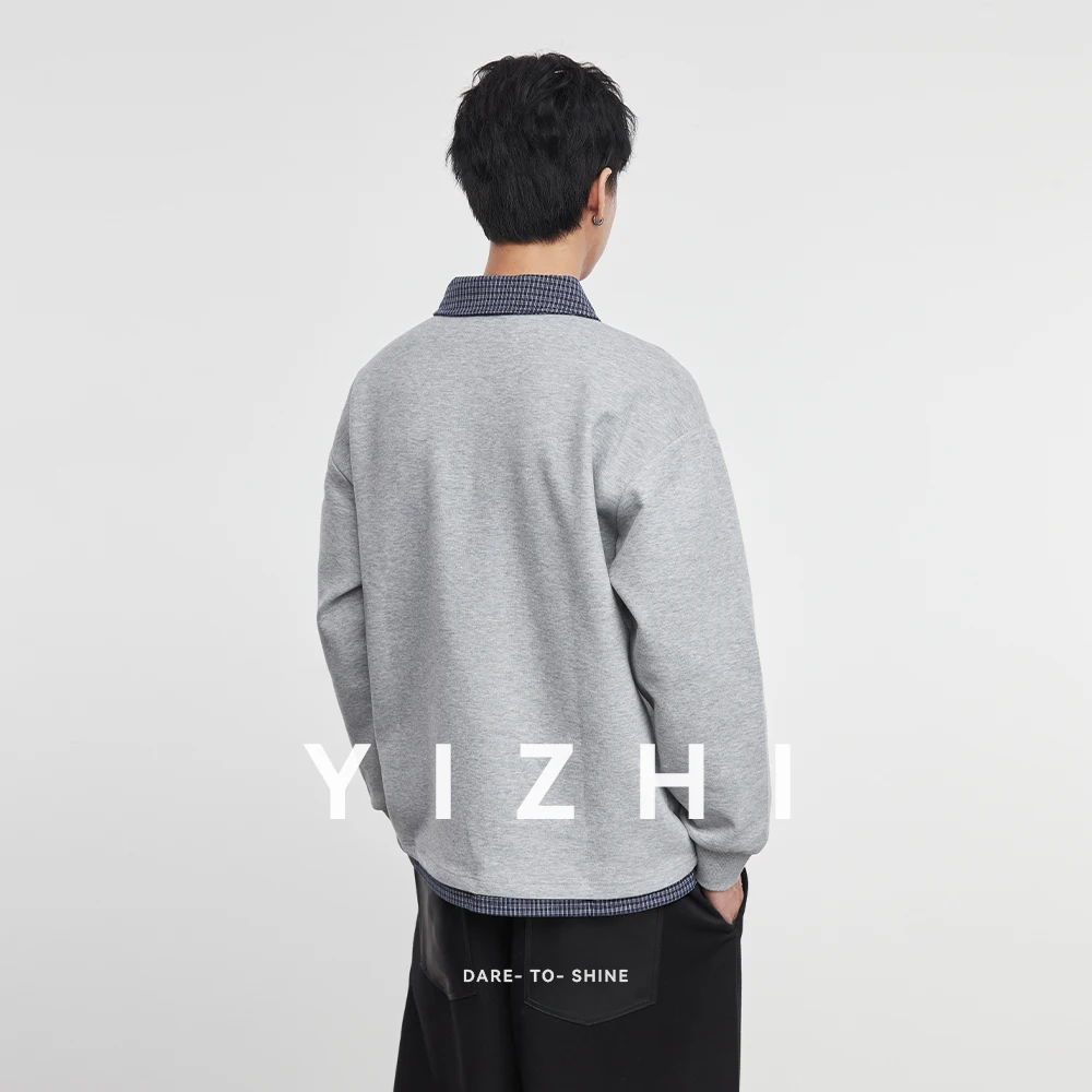 Fashion Men's Casual Long Sleeve Polo Shirt 2025 Winter New Plaid Collar Hem Layered Look Comfortable Soft Pullover Top Wear
Fashion Men's Casual Long Sleeve Polo Shirt 2025 Winter New Plaid Collar Hem Layered Look Comfortable Soft Pullover Top Wear