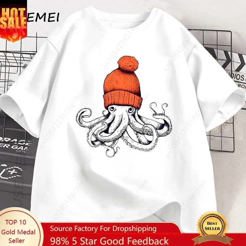 Octopus Orange Beanie Cotton T-shirt Japanese Style Graphic Tees Casual Cotton Short Sleeve Round Neck Tshirts Unisex Clothes
Octopus Orange Beanie Cotton T-shirt Japanese Style Graphic Tees Casual Cotton Short Sleeve Round Neck Tshirts Unisex Clothes