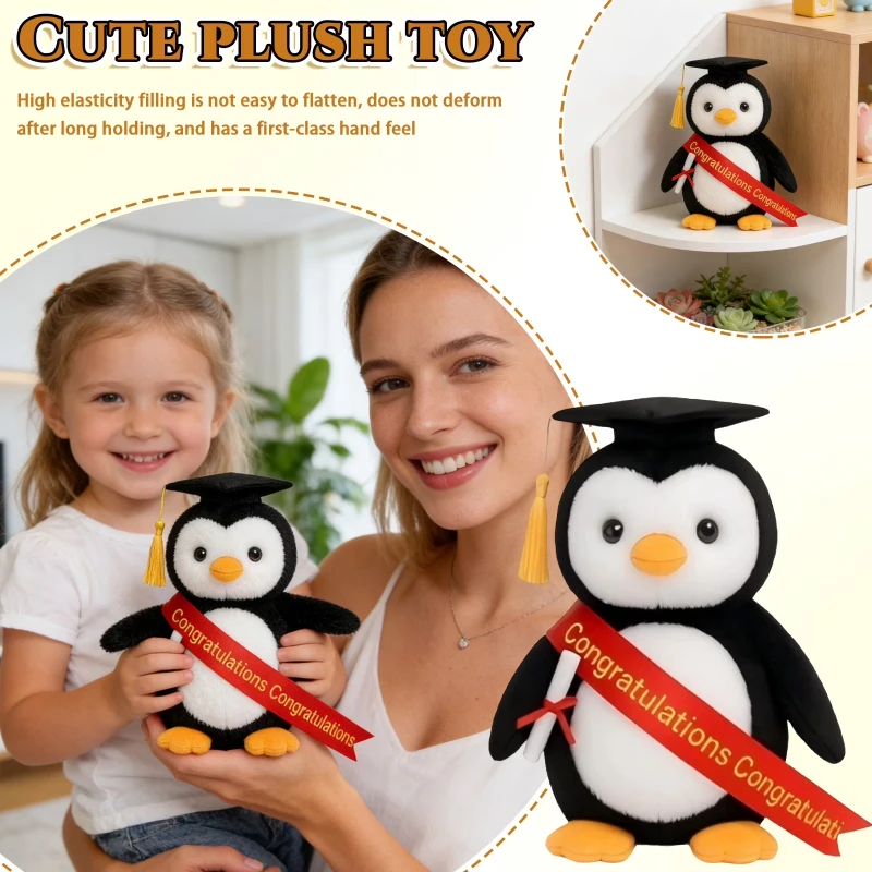 2026 New Stock Graduation Plush Toy Set Dr. Niu and Dr. Penguin Cute Soft Stuffed Animal Dolls Collectible Gift
2026 New Stock Graduation Plush Toy Set Dr. Niu and Dr. Penguin Cute Soft Stuffed Animal Dolls Collectible Gift