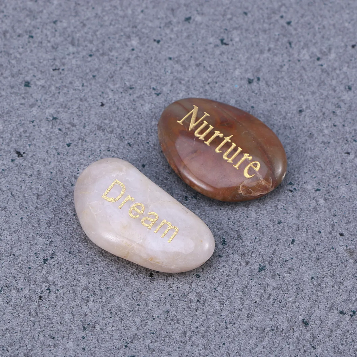 Engraved Inspirational Stones Natural Polished River Rocks with Uplifting Words Happiness Believe Faith for Desk Table
Engraved Inspirational Stones Natural Polished River Rocks with Uplifting Words Happiness Believe Faith for Desk Table