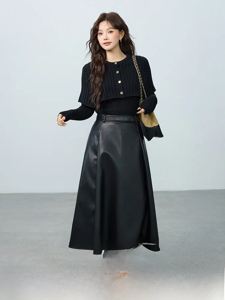 Fashionable Winter Outfit Large Size Women's Clothing Set Elegant Shoulder Shawl Top High Waist Skirt Commute Style Poly...
Fashionable Winter Outfit Large Size Women's Clothing Set Elegant Shoulder Shawl Top High Waist Skirt Commute Style Poly...