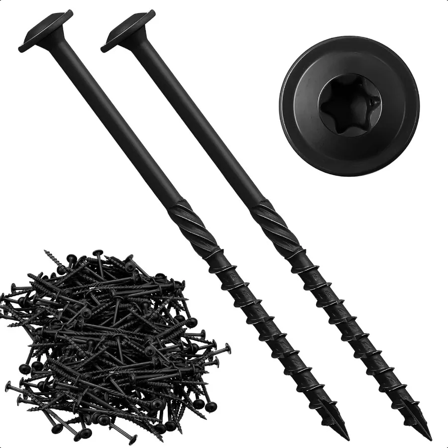 200 Pcs Lag Screws 14 x 4 Inch Structural Wood Screws Exterior Coated Star Drive Heavy Duty Construction Black
200 Pcs Lag Screws 14 x 4 Inch Structural Wood Screws Exterior Coated Star Drive Heavy Duty Construction Black