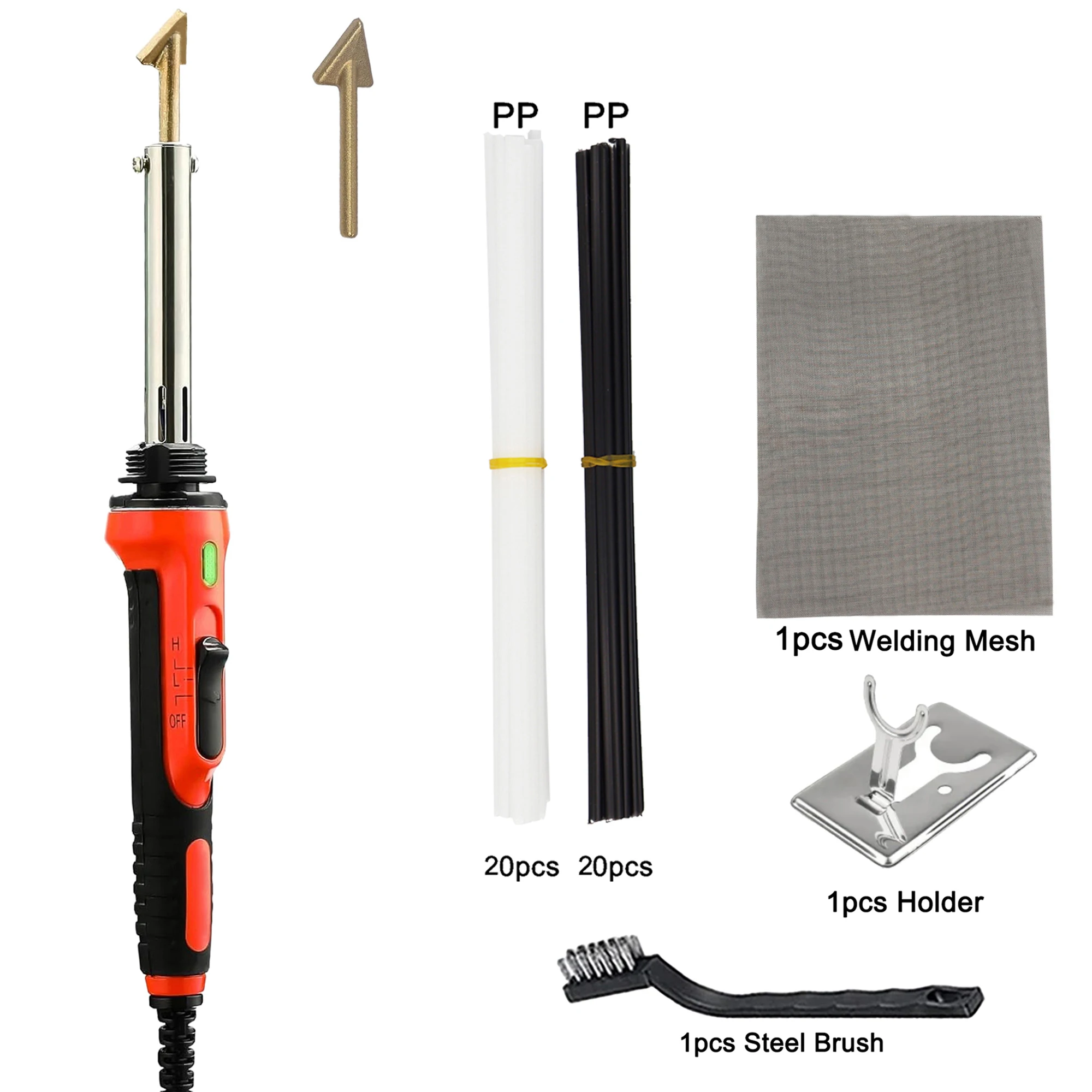 Plastic welding 100W kit, car bumper repair kit, plastic welding torch, welding iron, hot iron diy tool
Plastic welding 100W kit, car bumper repair kit, plastic welding torch, welding iron, hot iron diy tool