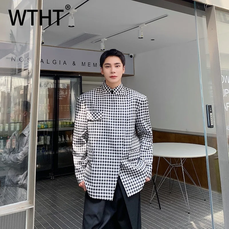 WTHT модные осенние мужские пальто в клетку 2024, модные куртки в американском стиле с отложным воротником, мужские 2A1971
WTHT модные осенние мужские пальто в клетку 2024, модные куртки в американском стиле с отложным воротником, мужские 2A1971