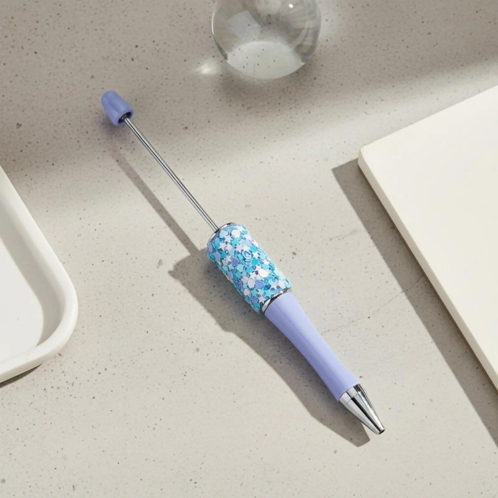 DIY Beadable Pen Cute Design Beadable Pen Stationery Item Black Ink Writing Tool Comfortable Grip for Crafters
DIY Beadable Pen Cute Design Beadable Pen Stationery Item Black Ink Writing Tool Comfortable Grip for Crafters