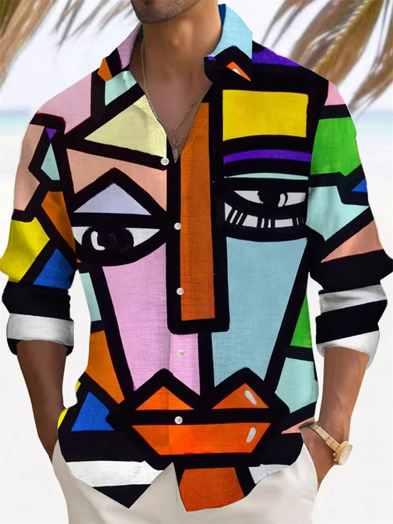 Men's collar fashion shirt long sleeved high-quality fashion casual soft and comfortable men's 2024 shirt format cartoon art
Men's collar fashion shirt long sleeved high-quality fashion casual soft and comfortable men's 2024 shirt format cartoon art