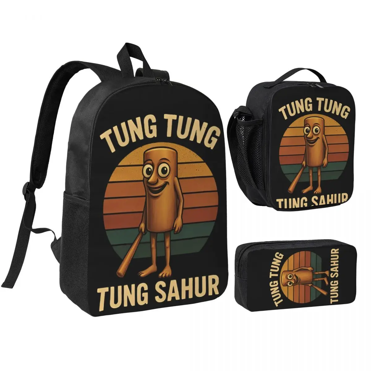 Tung Tung Tung Sahur 3pecs/set Backpack for Boys Girls Italian Brainrot High School Daypack Lunch bag Pencil Case
Tung Tung Tung Sahur 3pecs/set Backpack for Boys Girls Italian Brainrot High School Daypack Lunch bag Pencil Case