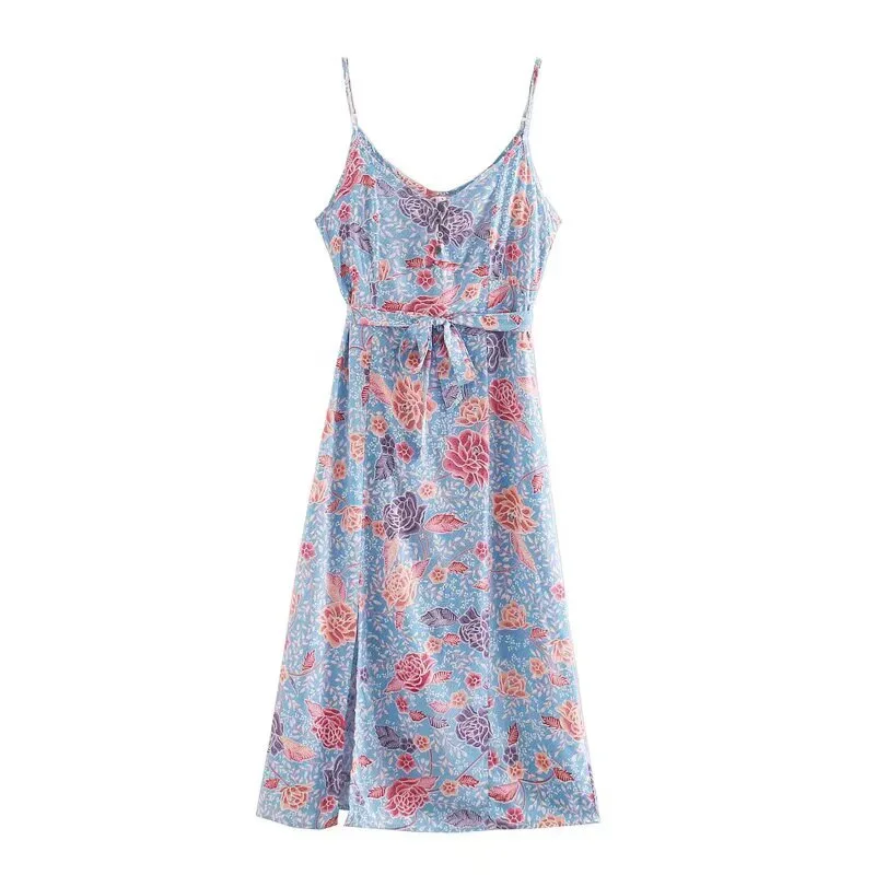 2025 Summer New Floral Print Slit Camisole Dress
2025 Summer New Floral Print Slit Camisole Dress