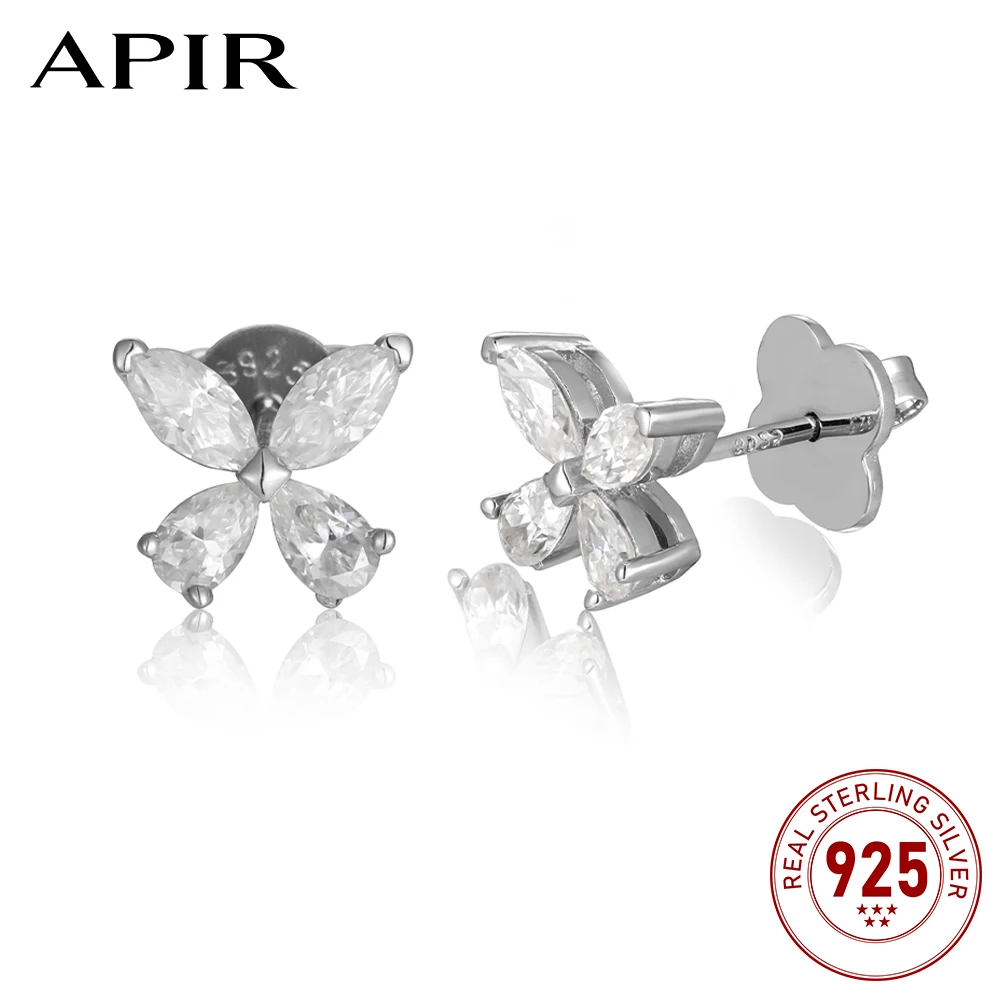 APIR 925 Sterling Silver Sparkling Moissanite Butterfly Design Earrings for Women Elegant Delicate Daily Party Stud earrings
APIR 925 Sterling Silver Sparkling Moissanite Butterfly Design Earrings for Women Elegant Delicate Daily Party Stud earrings