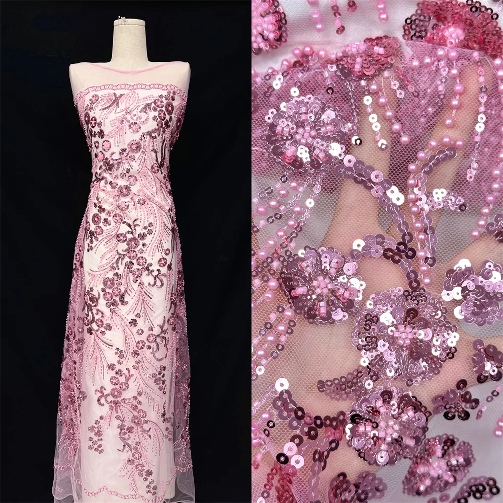 Dark African Handmade Beaded Sequins Lace Fabric 2025 Luxury French Nigerian Mesh Tulle Lace Fabric Ladies Wedding Party Dresses
Dark African Handmade Beaded Sequins Lace Fabric 2025 Luxury French Nigerian Mesh Tulle Lace Fabric Ladies Wedding Party Dresses