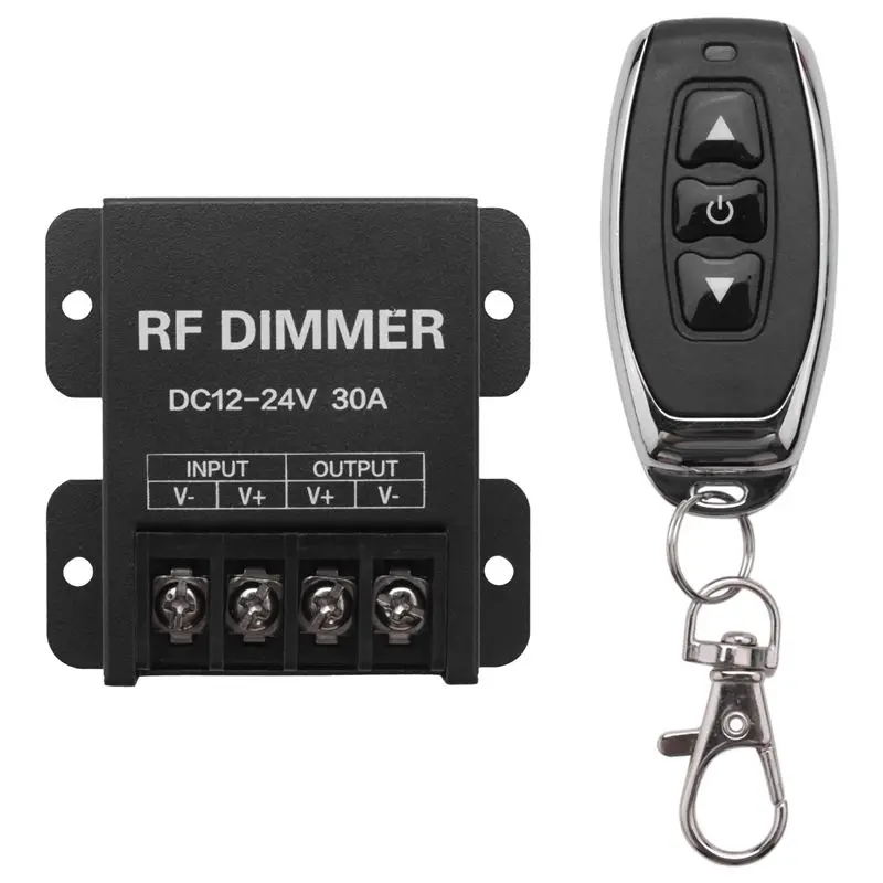 CABE-5X 12V RF LED Dimmer Wireless Brightness 3 Keys Remote Controller DC 12V-24V 30A For 5050 3528 Single Color Strip Lights
CABE-5X 12V RF LED Dimmer Wireless Brightness 3 Keys Remote Controller DC 12V-24V 30A For 5050 3528 Single Color Strip Lights