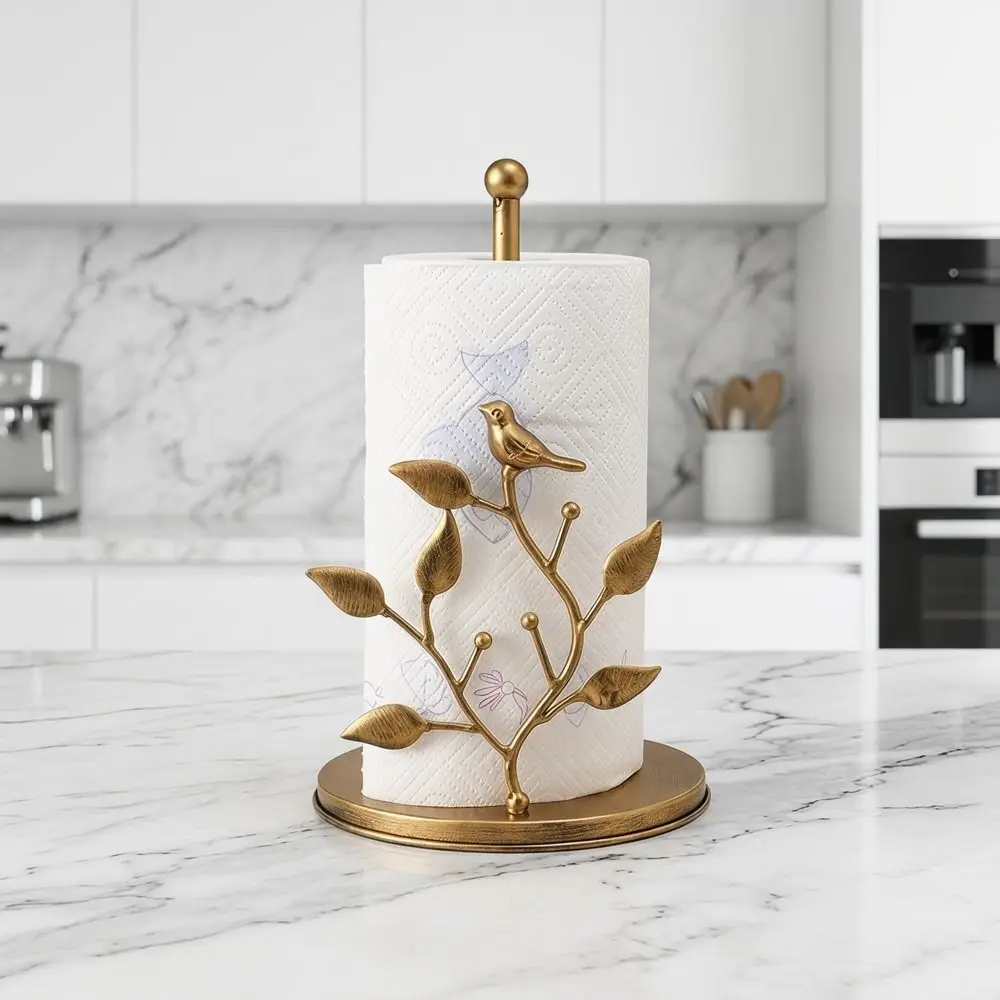 Iron Vertical Tissue Holder Rose Shaped Free Standing Roll Paper Rack One-handed Tear Decorative Roll Paper Towel Holder
Iron Vertical Tissue Holder Rose Shaped Free Standing Roll Paper Rack One-handed Tear Decorative Roll Paper Towel Holder