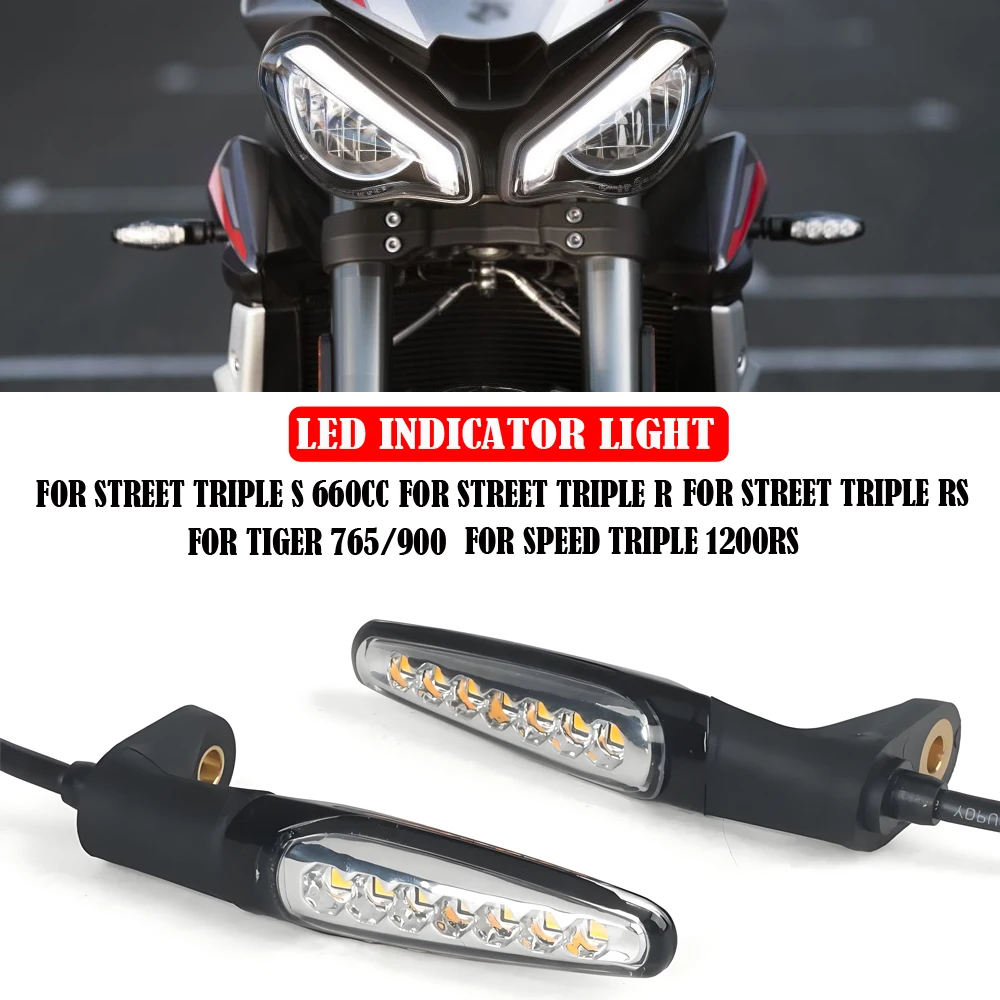 New motorcycle LED indicator light fluid steering suitable FOR Street Triple S 660cc Speed Triple 1200 RS Tiger 765 900
New motorcycle LED indicator light fluid steering suitable FOR Street Triple S 660cc Speed Triple 1200 RS Tiger 765 900 