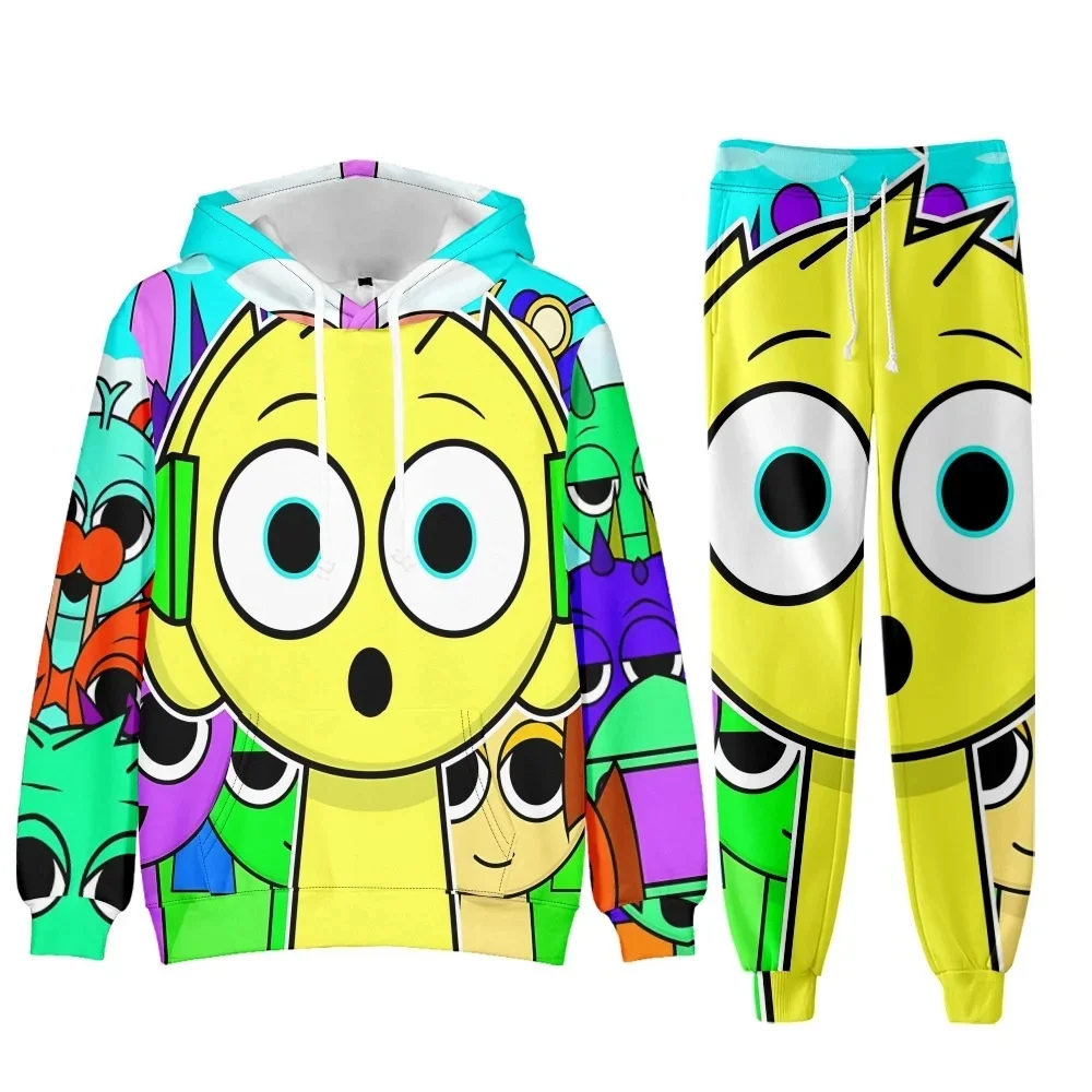 3D Sprunki Hoodie Incredibox Wenda Sweatshirt Funny Cartoon Game Figure Graphic Plush Clothes Pants 2-piece Set Costume For Kids
3D Sprunki Hoodie Incredibox Wenda Sweatshirt Funny Cartoon Game Figure Graphic Plush Clothes Pants 2-piece Set Costume For Kids